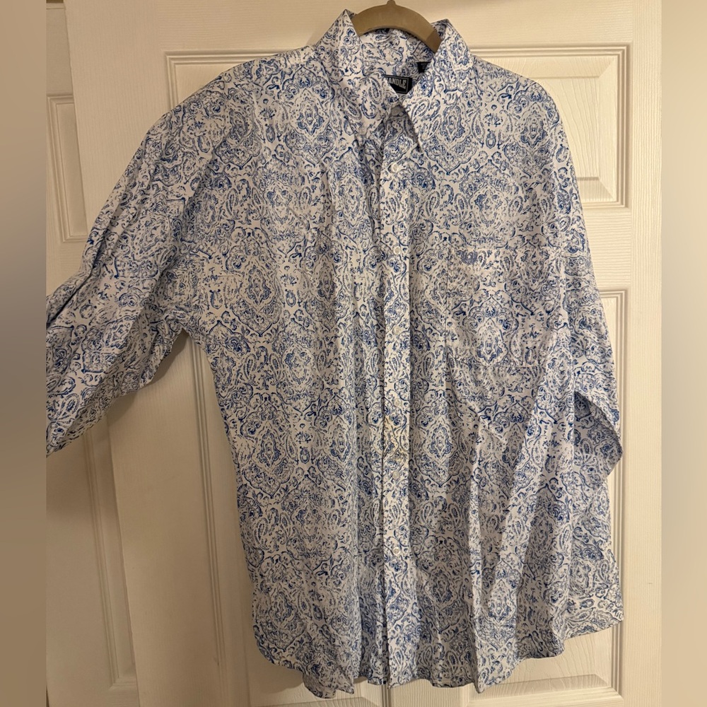 Panhandle Slim Blue and White Men's Shirt
